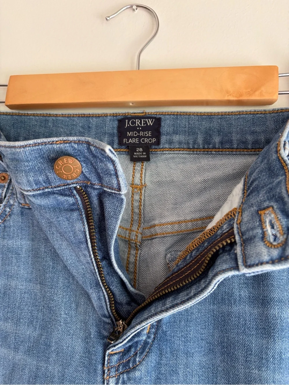 J. Crew Women's Mid Rise Flare Crop Jeans Size 28